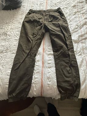 George Olive Green Drawstring Joggers